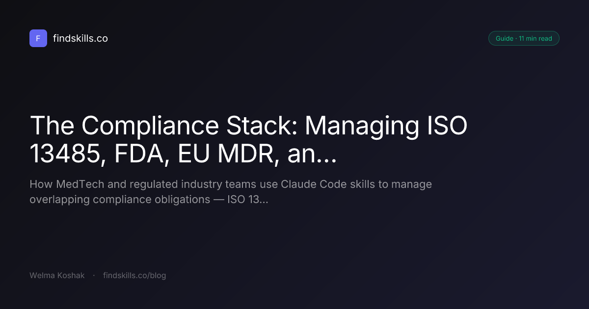 The Compliance Stack: Managing ISO 13485, FDA, EU MDR, and GDPR Simultaneously